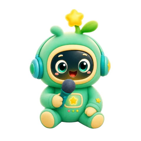 Step 1 — Leo listens to a child's question with headphones and a microphone